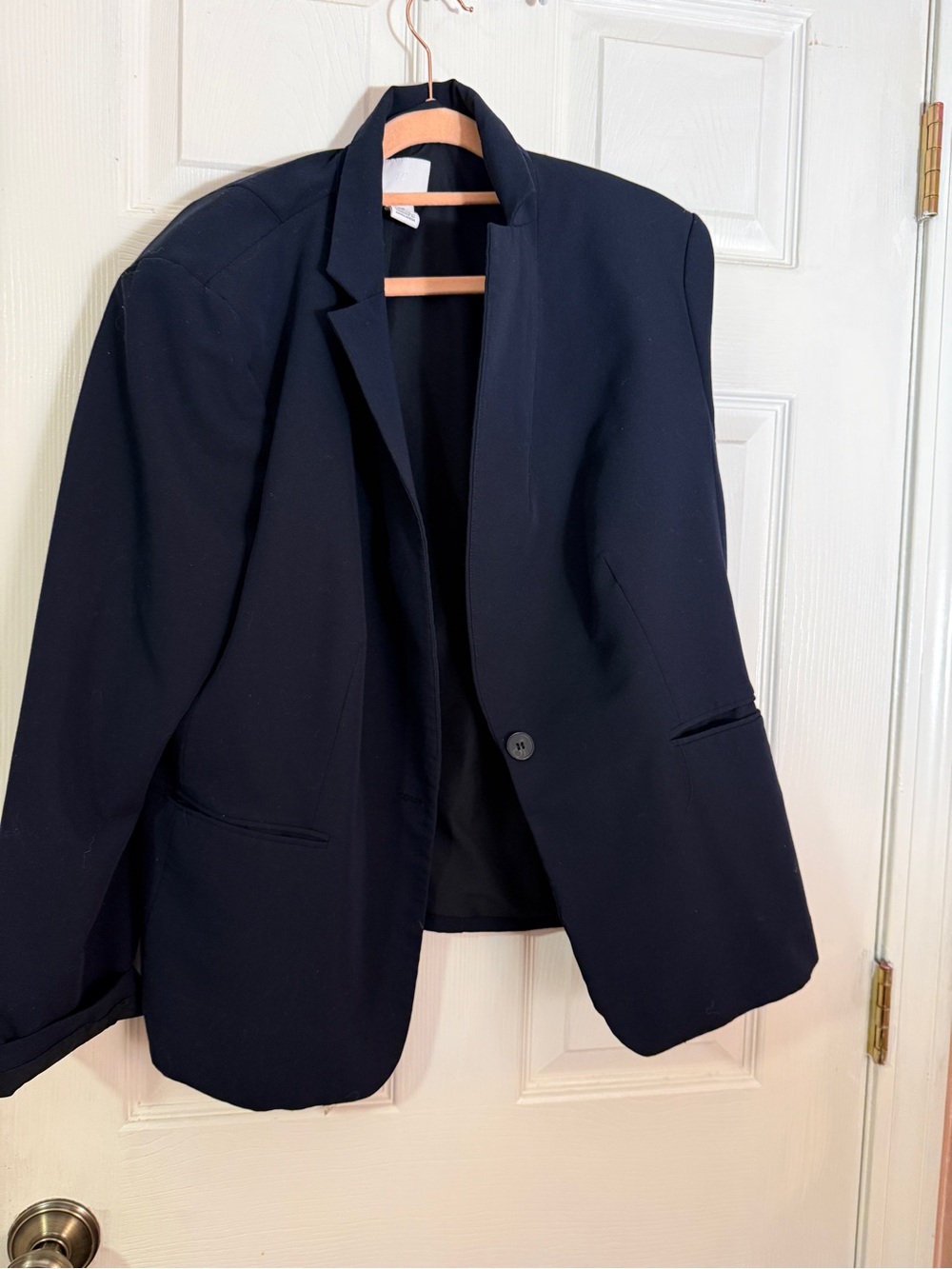 H&M Women's Navy Single-Button Blazer